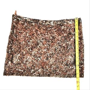 Haute Hippie bronze sequin skirt